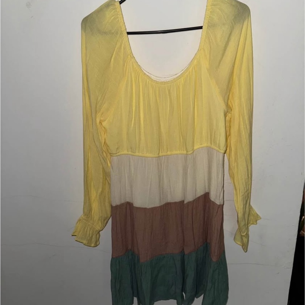 Cato Yellow Pleated Blouse